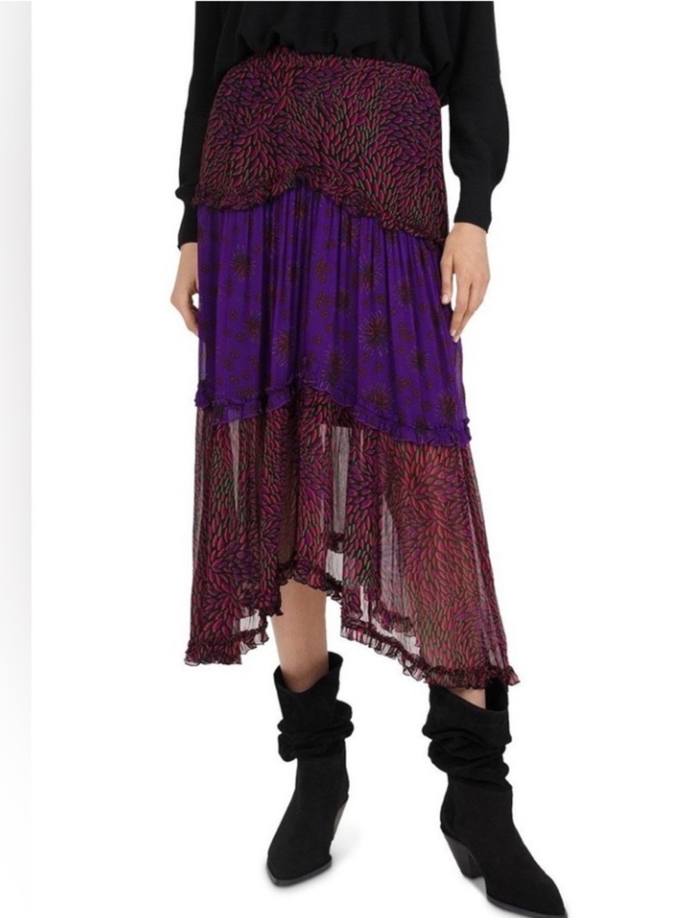 ba&sh Purple Gapi Purple Lady Skirt M